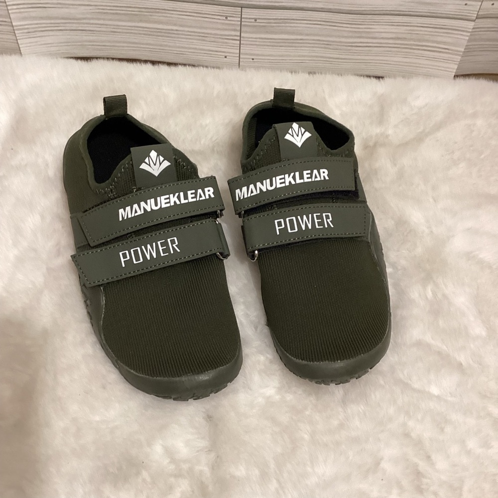 Kids Manueklear Shoes - Army Green Slip on
